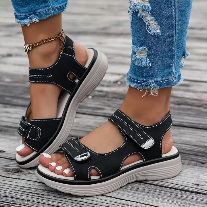 Alia™ | Sandales à talon compensé confortables avec bride de cheville