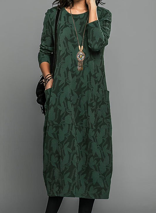 Alisha – Robe à Manches Longues Imprimée