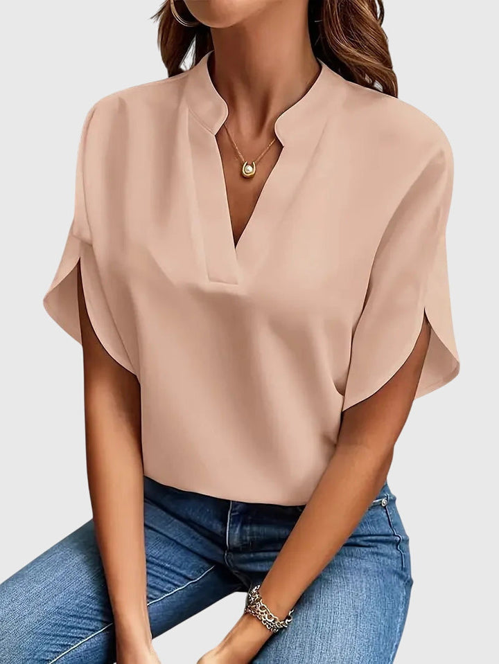 Beatrix™ | Chemise V-Cou Douce et Élégante