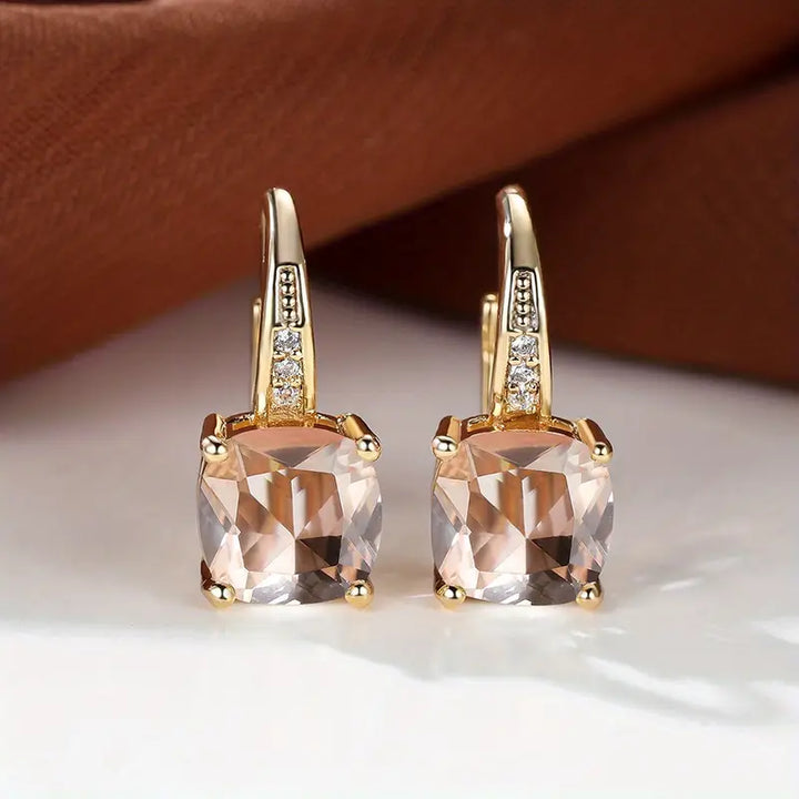 Boucles d'oreilles créoles avec Pierre Mystique | Or