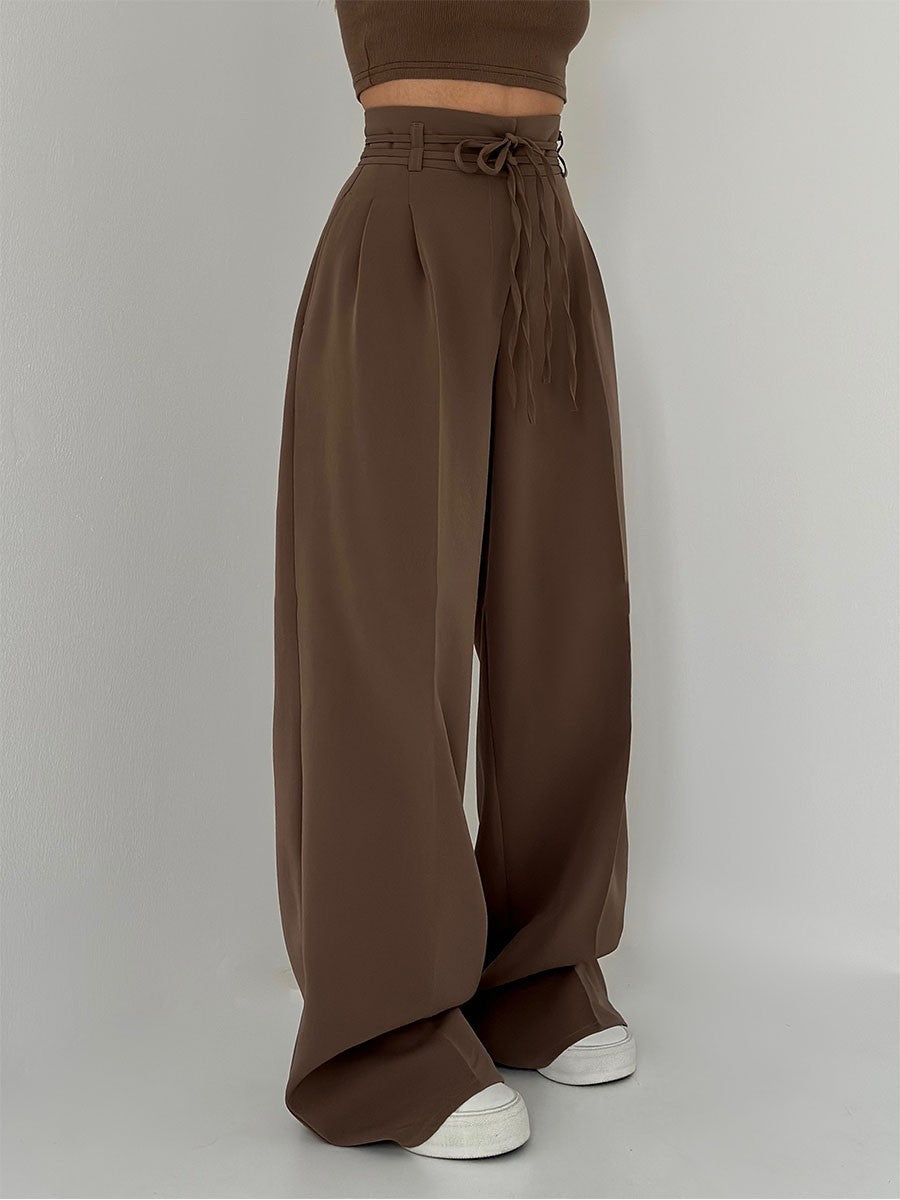 Josephine | Pantalons Taille Haute à Jambes Larges