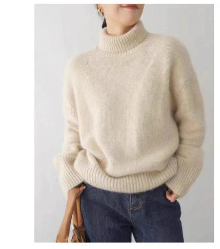 Lisette | Pull col roulé en cachemire