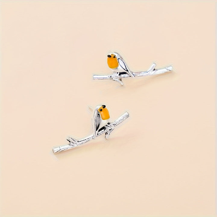 Boucles d'oreilles en forme d'oiseau animal cartoon