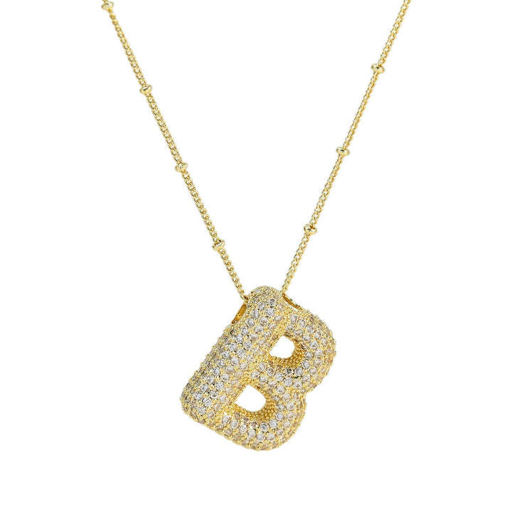 Savannah | Collier avec Lettre à Bulles en Diamant