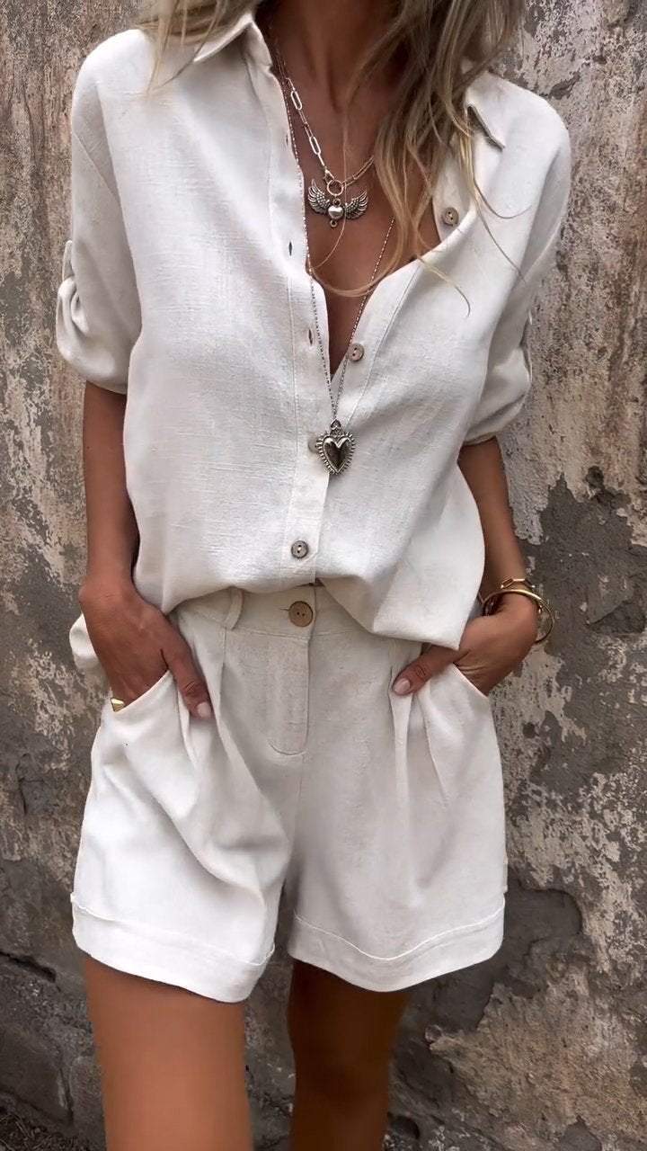 Jolie – Ensemble en Coton-Lin Élégant