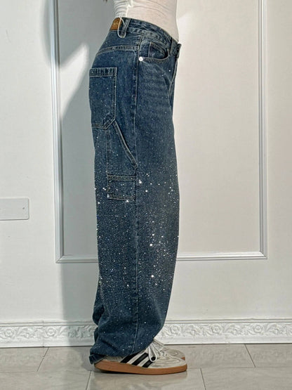 Victoria | Jeans Pailletés Taille Haute