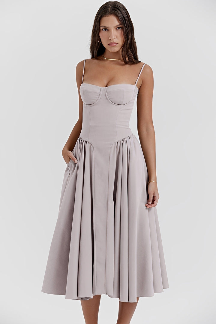 Bonnie - Robe décontractée sans dos pour femmes