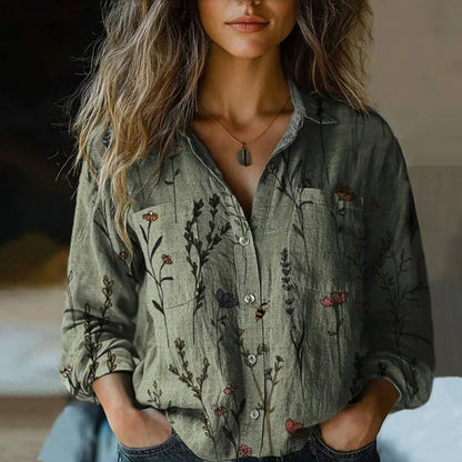 BLOUSE VINTAGE IMPRIMÉE NIVES