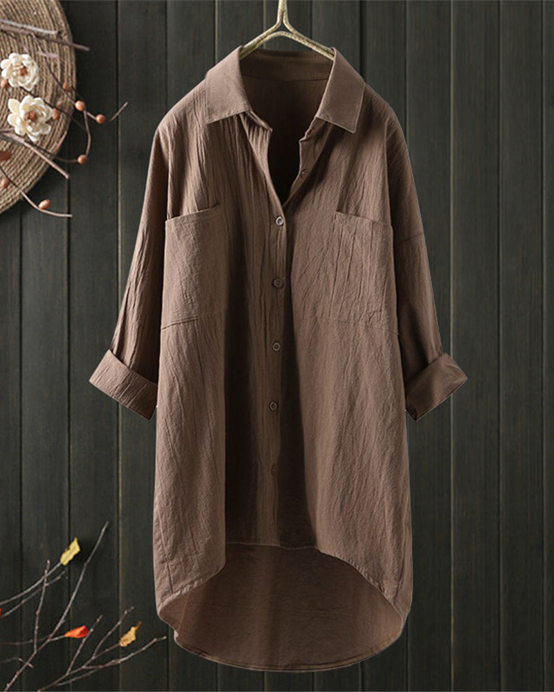 Olivia™ - Blouse ample et confortable de couleur unie