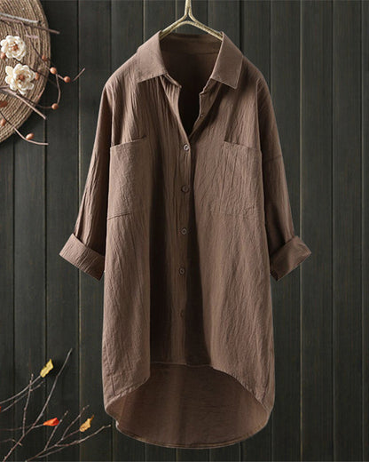 Olivia™ - Blouse ample et confortable de couleur unie