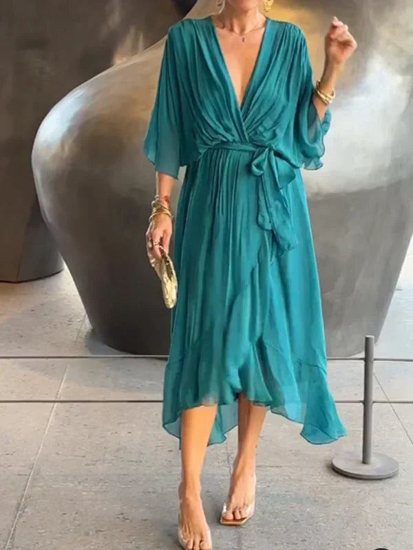 Mia | Robe Enveloppe Chic pour femme | Midi