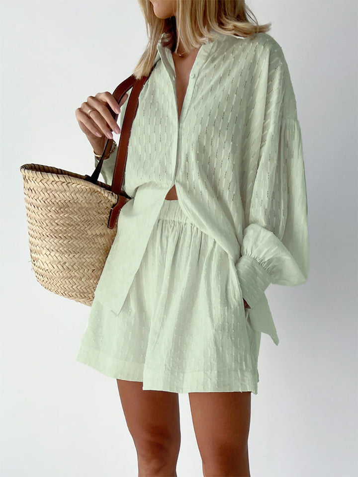 Elizabeth - Ensemble Chemise et Shorts Aérés