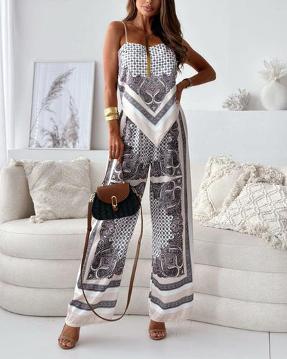 Helen | Ensemble de Vêtements à Deux Pièces avec Haut et Pantalon Élégant Prêt pour les Vacances