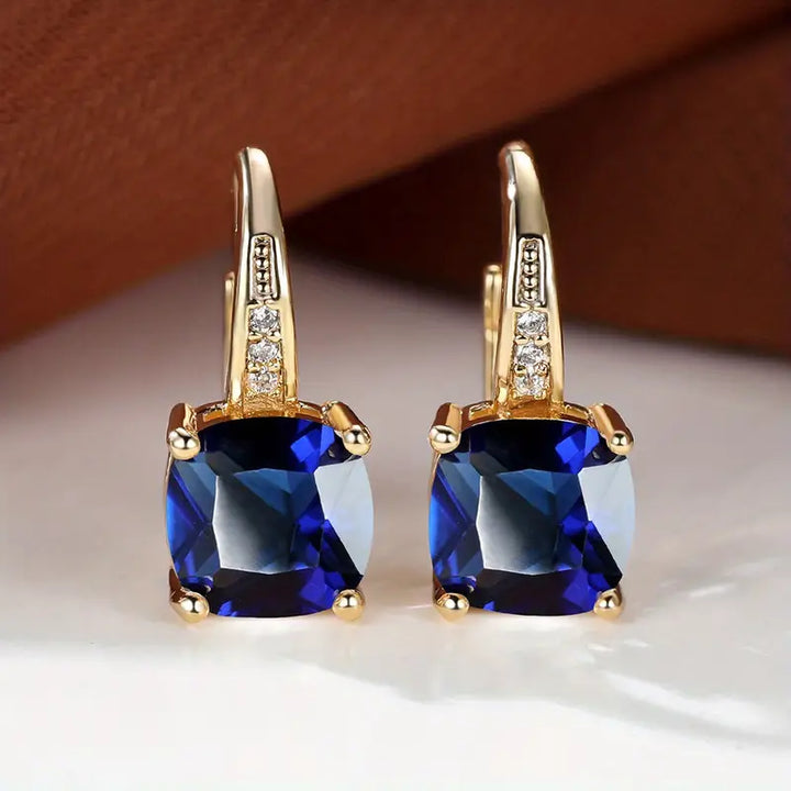 Boucles d'oreilles créoles avec Pierre Mystique | Or
