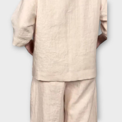 Ensemble de Lounge de Deux Pièces avec Pantalon Large et Coupe Détendue