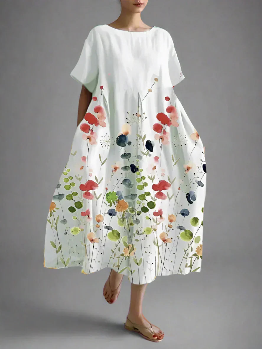Urmelhild | Robe d'Été avec Motif Floral et Confort dans le Mouvement