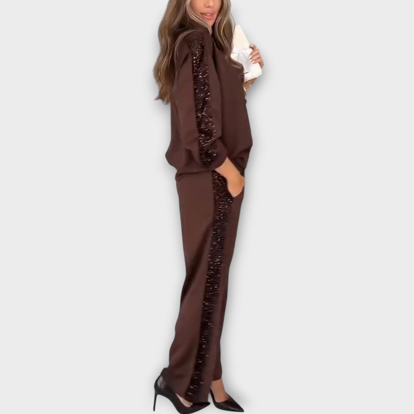 Ensemble Lounge avec Bord de Paillettes