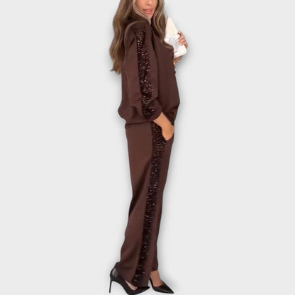Ensemble Lounge avec Bord de Paillettes