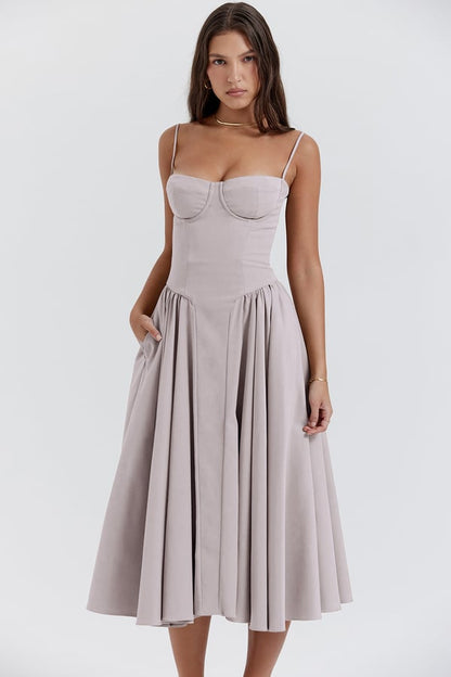 Elara | Robe d'Été Élégante à Corset