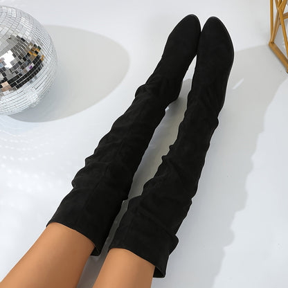 Bottes longues pour femmes à la mode, polyvalentes, au-dessus du genou