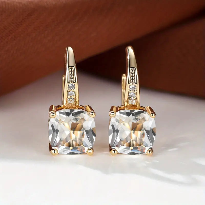Boucles d'oreilles créoles avec Pierre Mystique | Or
