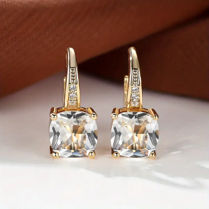 Boucles d'oreilles créoles avec Pierre Mystique | Or