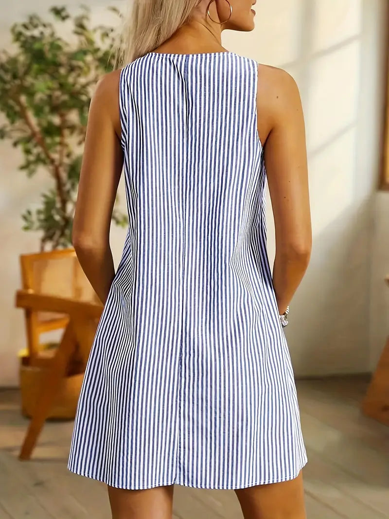 AURÉLIE | ROBE LÉGÈRE À RAYURES COURTES