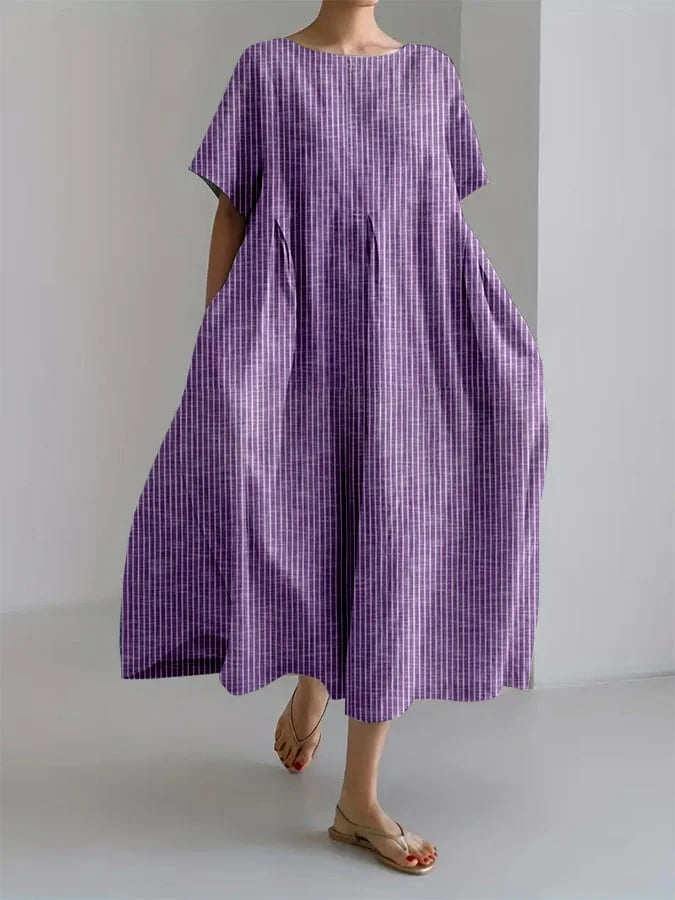 Daphne - Robe Ample à Rayures d'Inspiration Vintage
