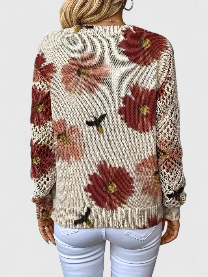 Aurélie | Pull élégant avec motif floral