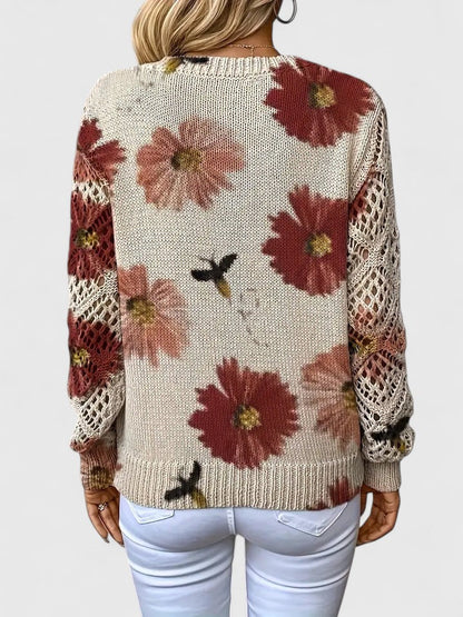 Aurélie | Pull élégant avec motif floral