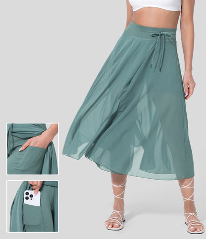 REVERIE – JUPE MIDI 2 EN 1 POUR FEMMES