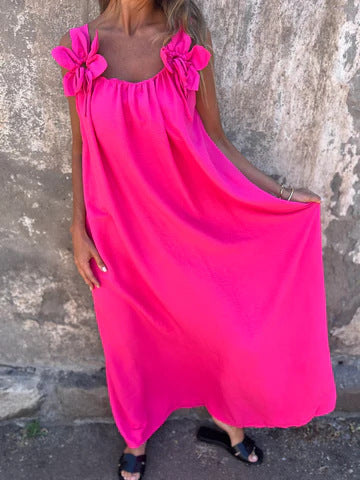 Robe Fleurie Décolletée en U - Élégance Intemporelle