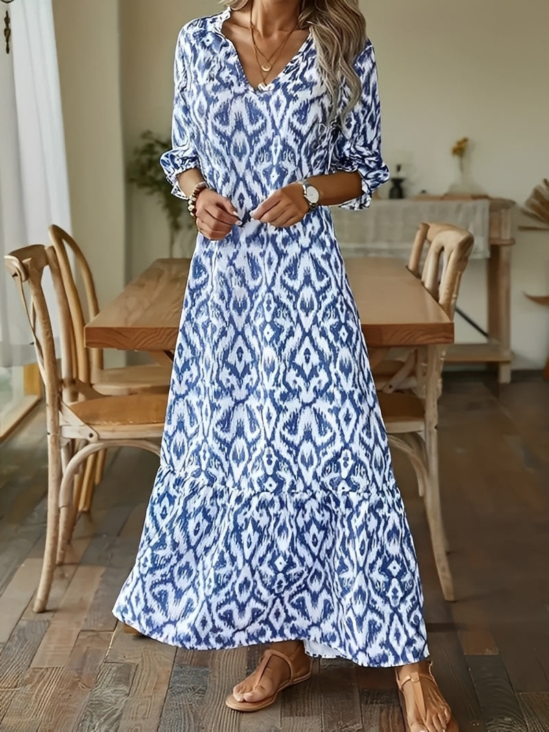 Alexia - Robe Maxi Élégante à Manches Longues pour Dames