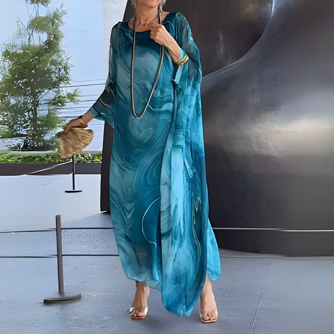Emory - Robe Moderne en Chiffon de Soie pour Femme