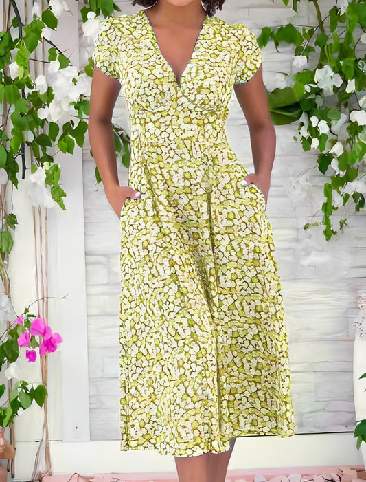 Monica - Robe décontractée à décolleté en V pour femmes