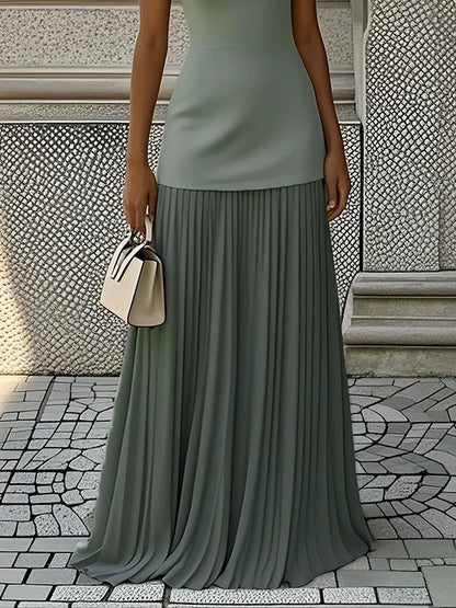 Micaela | Robe longue plissée de design