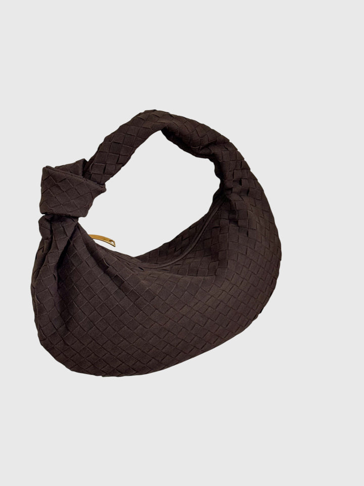 Celeste | Sac Medium Suédé Tressé avec Nœud