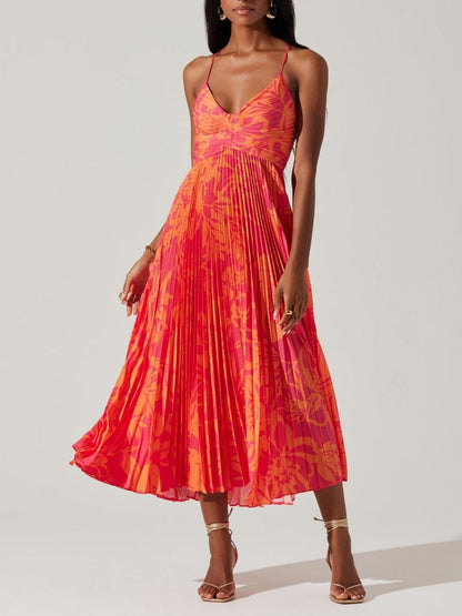 Heather | Collection de Robes Midi Élégantes avec Imprimé Floral Chic Côtier