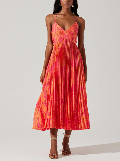 Heather | Collection de Robes Midi Élégantes avec Imprimé Floral Chic Côtier