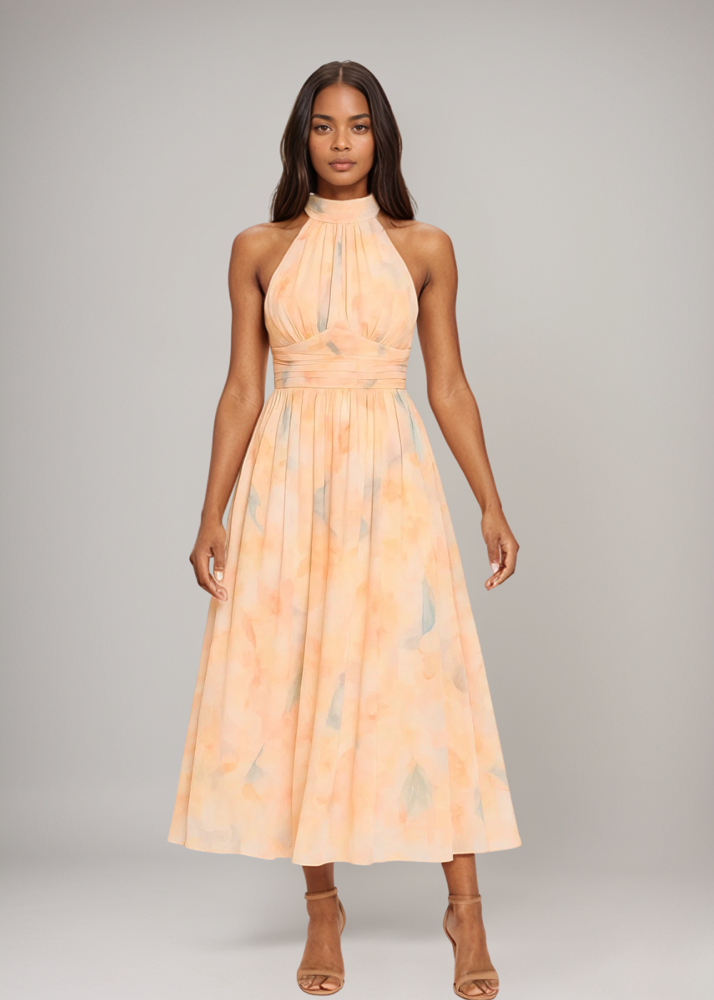 Antonella | Robe Maxi Élégante avec Col Halter