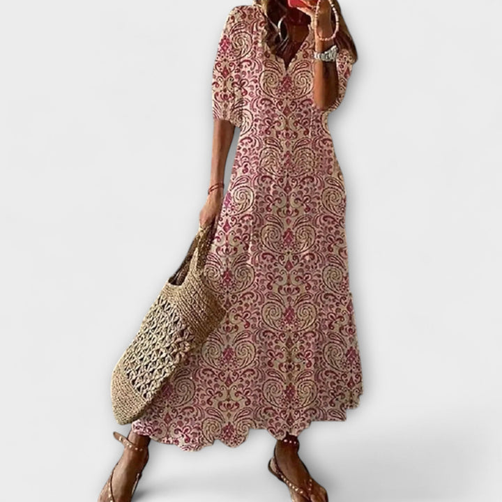 Anna – Robe d'été bohémienne féminine à silhouette fluide