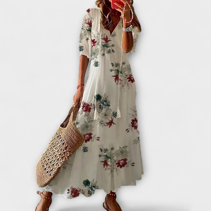 Anna – Robe d'été bohémienne féminine à silhouette fluide