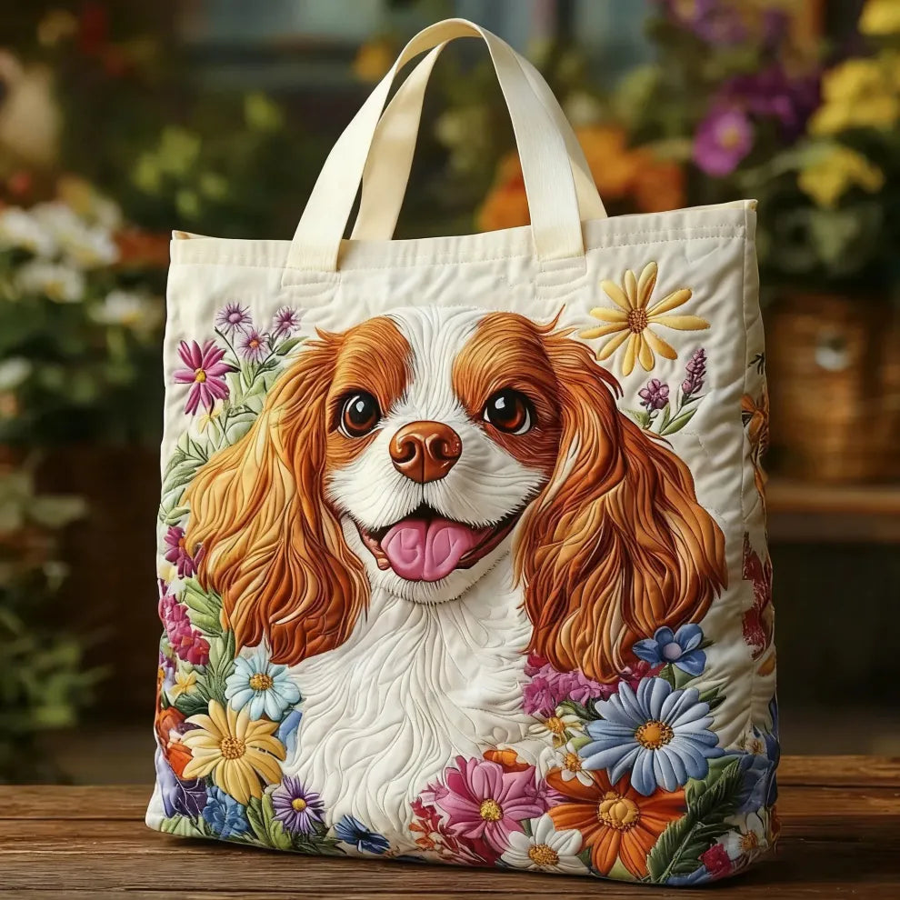 Blossom Pup | Sac fourre-tout matelassé fait main