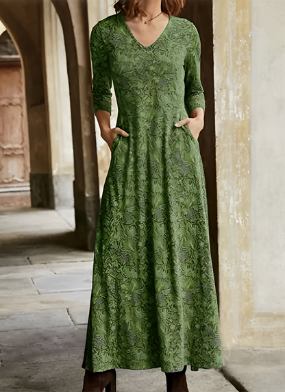 Sophie - Robe vintage à manches longues pour femmes