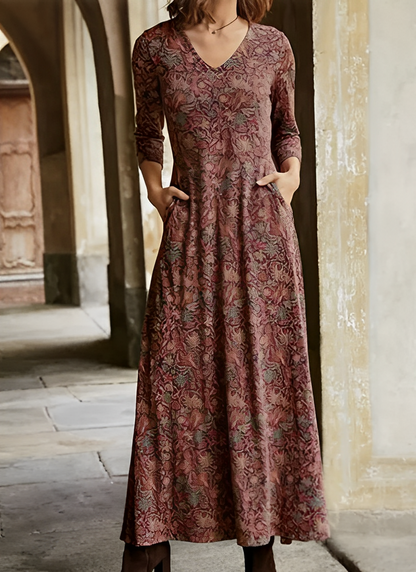 Sophie - Robe vintage à manches longues pour femmes