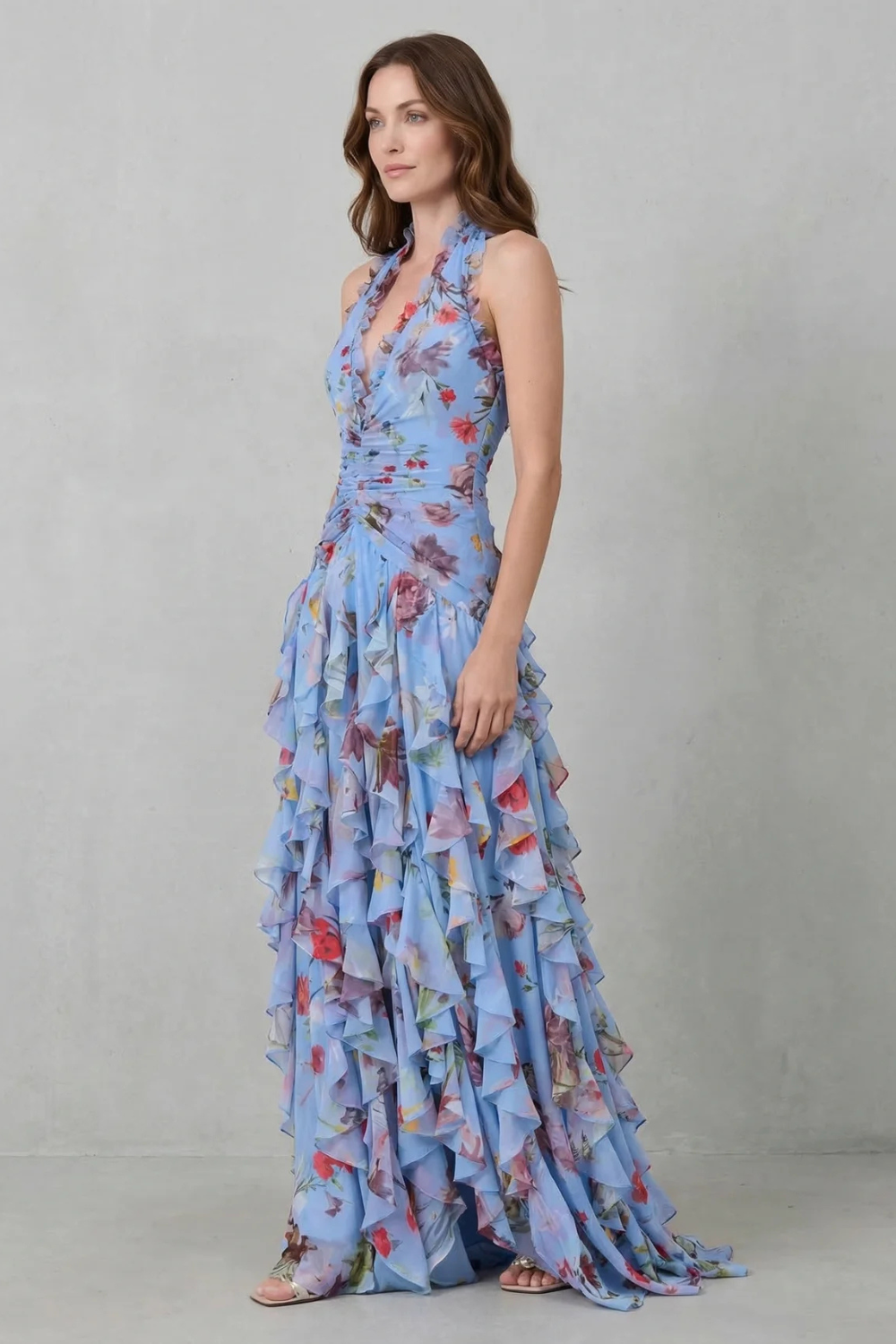 Belladina™ | Robe Maxi Halter en Rose Romantique