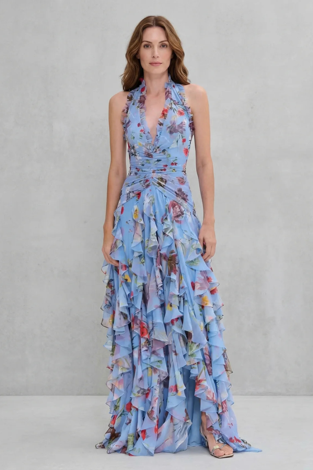 Belladina™ | Robe Maxi Halter en Rose Romantique