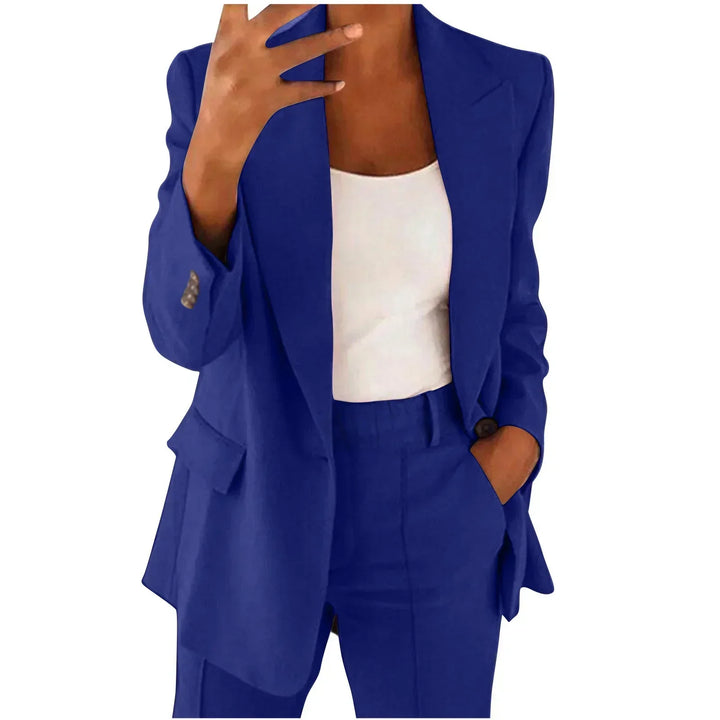 ALVERIA – ENSEMBLE BLAZER ET PANTALON ÉLÉGANT POUR UN STYLE ÉLEVÉ