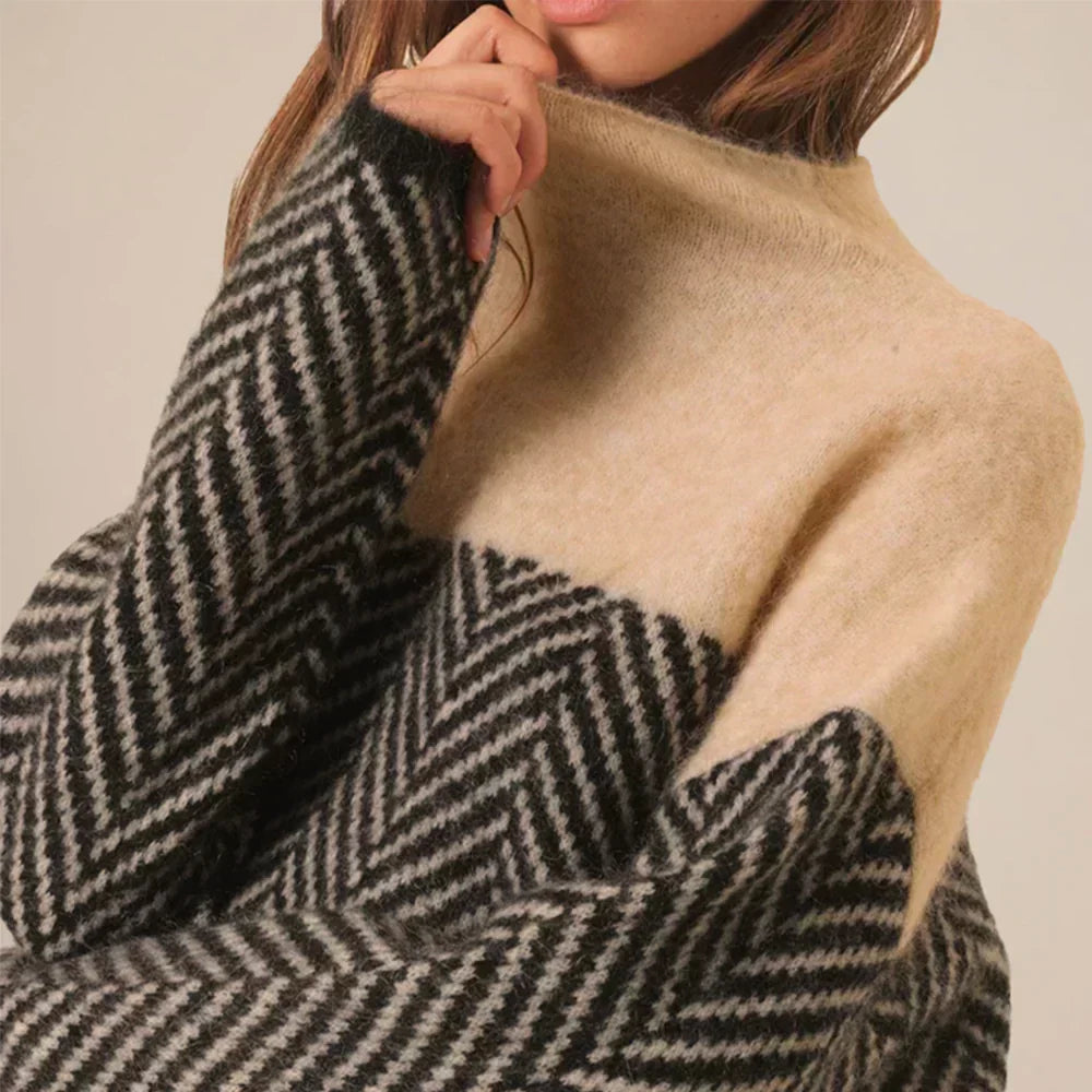 LINE – Pull chaud avec col montant
