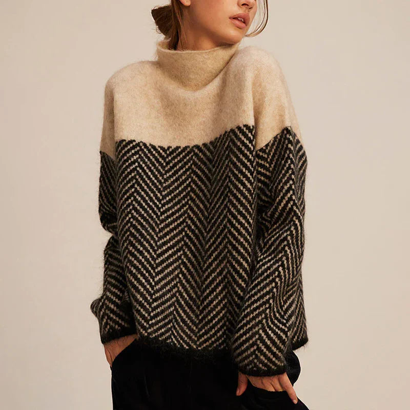 LINE – Pull chaud avec col montant